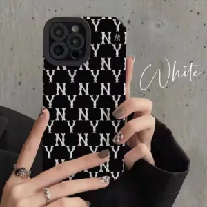 เคสโทรศัพท์มือถือแบบนิ่ม กันกระแทก ลาย NY สีดํา สําหรับ iphone 6 7 8plus 11PRO max 11 12 13 14 Promax X max 15promax