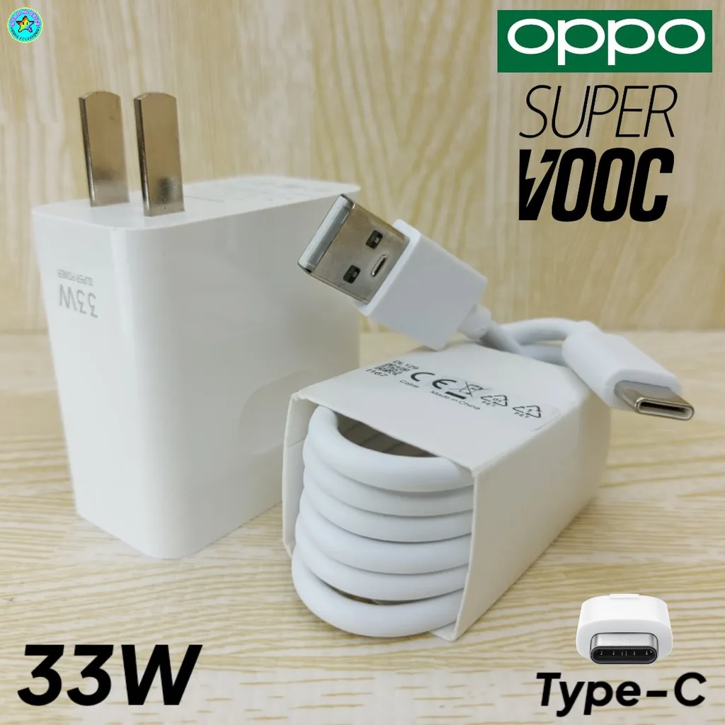 ที่ชาร์จ OPPO  33W Type-C Super VOOC ออปโป้ หัวชาร์จ สายชาร์จ เกมส์ Fast Charge ชาร์จเร็ว ไว ด่วน