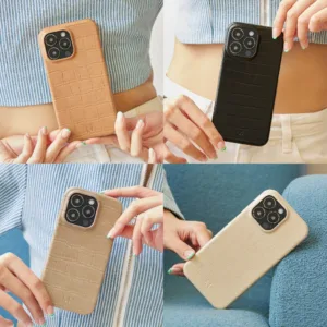 (15 series)MUSE Croc Phone Case With MagRing EARTH TONE