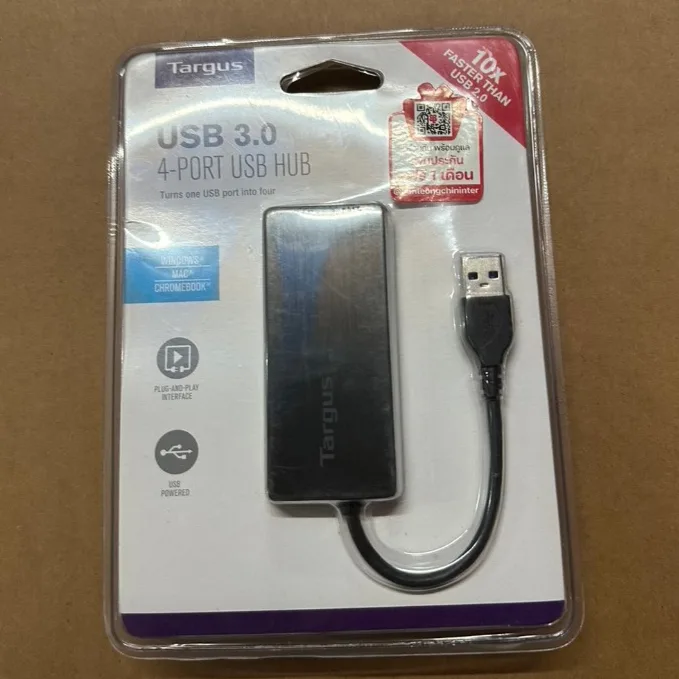 clearance (มีตำหนิที่กล่อง ของใหม่ประกันเต็ม) USB HUB 3.0 4-Port Targus [ACH154AP]