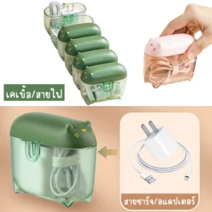 กล่องเก็บสายชาร์จ กล่องเก็บอะแดปเตอร์ กล่องเก็บหูฟัง แบบพกพา ลายแมว ส่งจากไทย