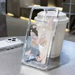 เคสโทรศัพท์มือถือนิ่ม ลายผีเสื้อน่ารัก สําหรับ iPhone 15promax 14 Pro Max 13 Pro Max i13 13pro 11 Pro Max i11 X XR Xs Max iPhone 12Pro 12 Pro Max iPhone7plus 8plus 6plus 6splus