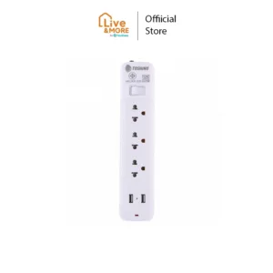 [รับประกันศูนย์ไทย] Toshino รุ่น SO-33USB โตซิโน รางปลั๊กไฟ 3 ช่อง 1 สวิตช์ 2 USB สายยาว 3 เมตร