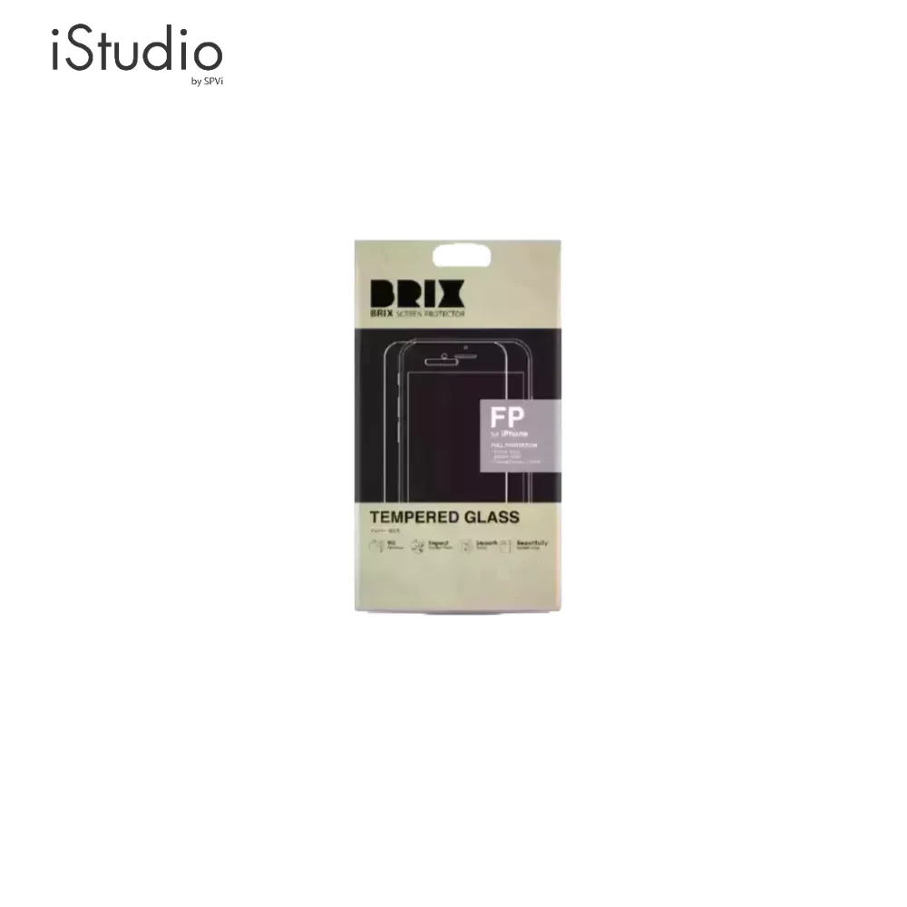BRIX FP TEMPERED GLASS FULL PROTECTION FILM FOR IPHONE SE  (4.7)