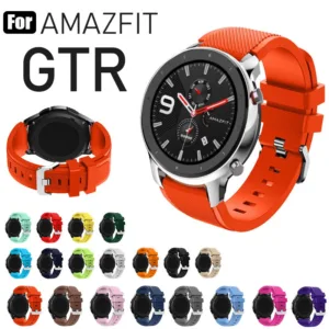 Huami Amazfit GTR 4 3 Pro 2 eSIM 2e 47 มม.stratos 2 pace strap case classic ซิลิโคน soft watch band strap