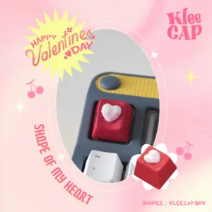 keycap แฮนด์เมด คีย์แคปลาย shape of my heart ❤ ฉลองเดือนแห่งความรัก