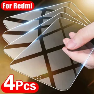 ฟิล์มกระจกนิรภัยกันรอยหน้าจอ 9H สําหรับ Xiaomi Redmi Note 12 10 11 9 8 7 Pro 9A 9C 8A 7A Redmi Note 10 9 10S 8 7 8T 4 ชิ้น