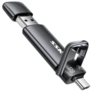 SSK 550MB/s แฟลชไดรฟ์ 1TB USB3.2 Gen2 Type C OTG Flash Drive 128G 256G 512G 2TB