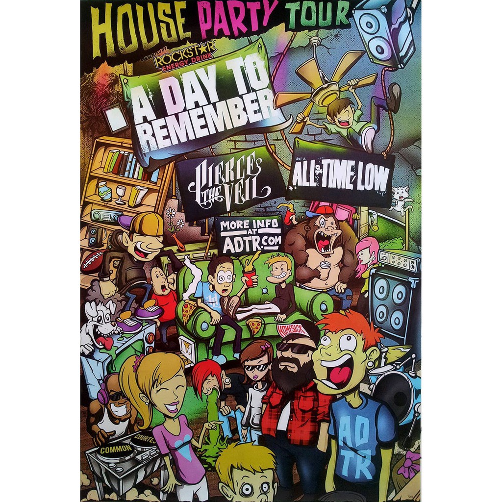 โปสเตอร์ A Day to Remember โปสเตอร์วงดนตรี ภาพวงดนตรี โปสเตอร์ติดผนัง โปสเตอร์สวยๆ poster