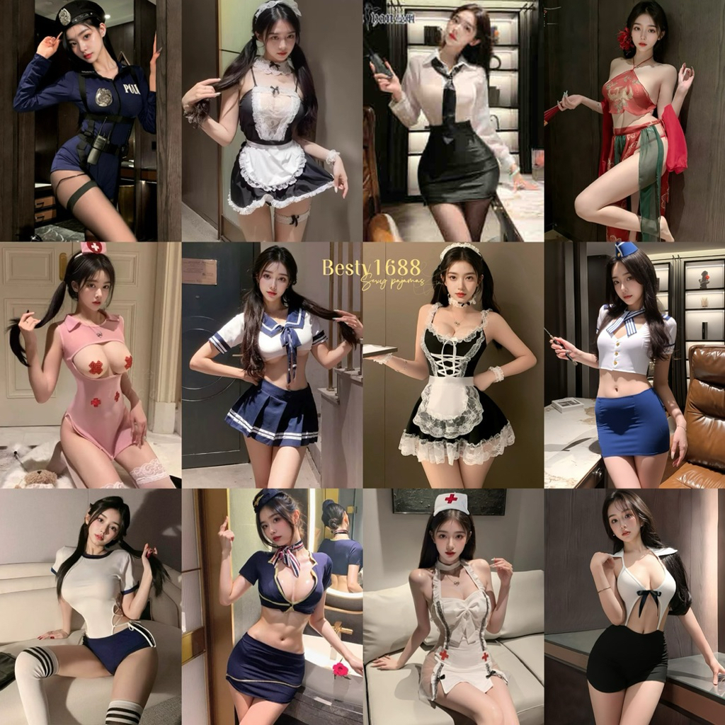 ชุดคอสเพลย์ รวมรุ่นขายดี Rชุดเมดแม่บ้าน ชุดนักเรียน   พร้อมส่งจากไทย