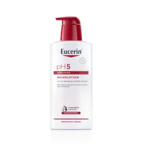 ยูเซอริน ครีมอาบน้ำสำหรับฟื้นบำรุงเกราะปกป้องผิวให้แข็งแรง Eucerin pH5 WASHLOTION 400ml