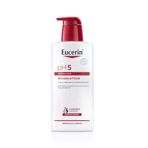 ยูเซอริน ครีมอาบน้ำสำหรับฟื้นบำรุงเกราะปกป้องผิวให้แข็งแรง Eucerin pH5 WASHLOTION 400ml