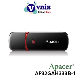 Apacer รุ่น AH333 (AP32GAH333B-1) แฟลชไดร์ฟ ความจุ 32GB สีดำ