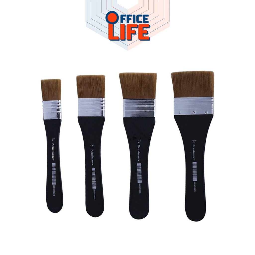 Renaissance (เรนาซองซ์) พู่กัน แปรงขนทอง แปรงระบายสีแปรงพู่กัน มี 4 ขนาด ( จำนวน 1 ชิ้น )