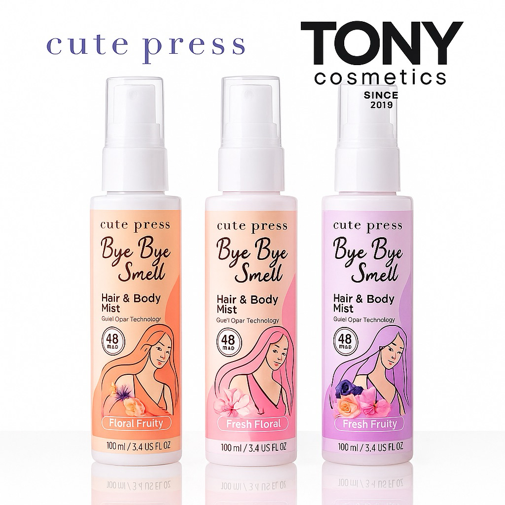 CUTE PRESS สเปรย์ฉีดผมและผิวกาย BYE BYE SMELL HAIR & BODY MIST 3 กลิ่น ขนาด 60 ml