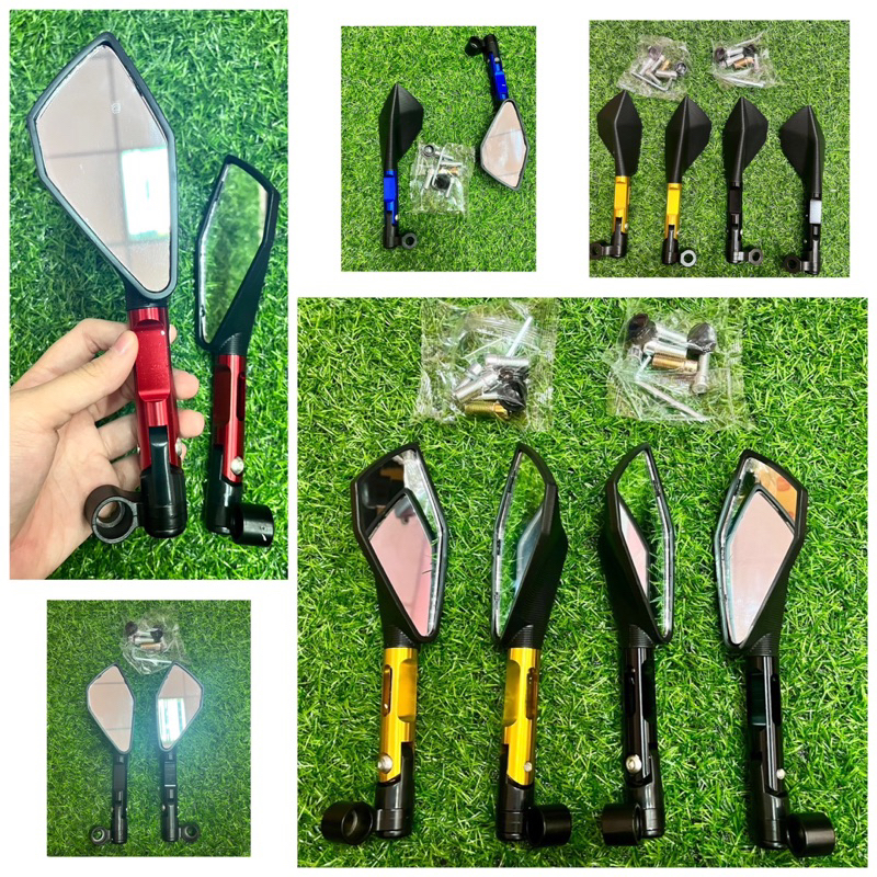 กระจก CNC ทรงห้าเหลี่ยม ขาสั้น มีหลายสีให้เลือก