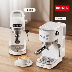 Petrus เครื่องกาแฟ ชงกาแฟสด เครื่องชงกาแฟขนาดกะทัดรัด ควบคุมด้วยการสัมผัส ที่เหมาะสำหรับผู้เริ่มต้น