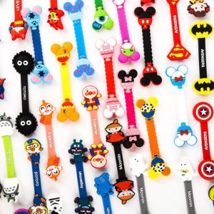 Fast Ship น่ารักการ์ตูนสายไฟสายไฟ Organizer Cable Management Cable Winder สําหรับสายชาร์จสายไฟหูฟังลวด