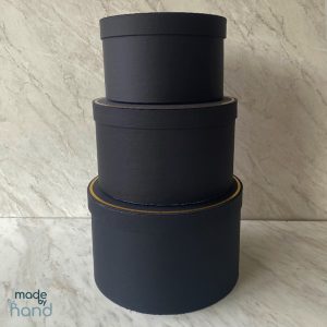 กล่องของขวัญทรงกลมสีดำ BX-158