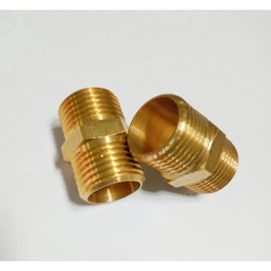 นิปเปิ้ลทองเหลือง ขนาด 1/2 นิ้ว / ข้อต่อเกลียวนอก 2 ด้าน ขนาด 1/2 นิ้ว