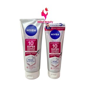 นีเวียเอ็กซ์ตร้าไบร์ท 10 ซูเปอร์วิตามิน แอนด์ สกินฟู้ดเซรั่ม NIVEA ExtraBright 10 Super Vitamins    มี2ขนาด  320ml 180ml
