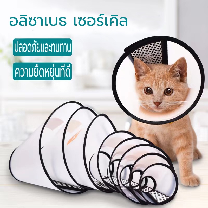 คอลล่าสุนัข คอลล่าแมว ปลอกคอกันเลีย ลำโพงกันเลีย ปลอกคอกันสัตว์เลี้ยงเลียแผล