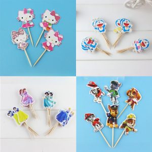 24การ์ตูนเวนเจอร์สเจ้าหญิงชุดเค้กวันเกิดตกแต่งเด็กการ์ตูนวันเกิดคัพเค้กใส่การ์ดเบเกอรี่ตกแต่งขนมตารางด้านบน