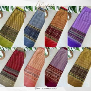 ผ้าถุง ผ้าฝ้ายทอลายเต็มผืน