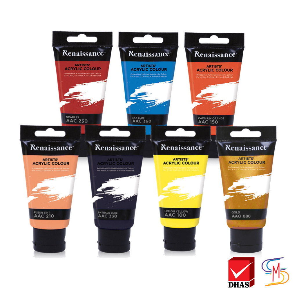 Renaissance สีอะคริลิค 75 มล. (หลอด)