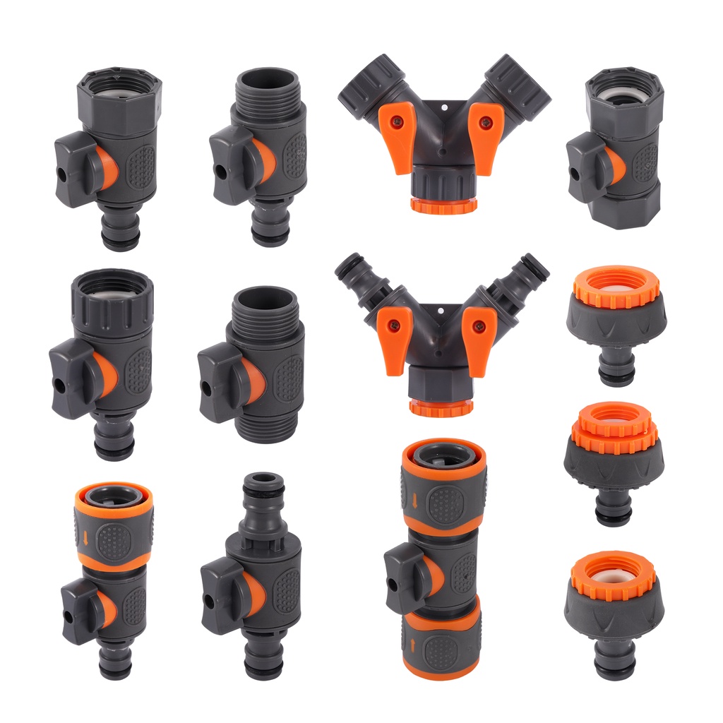 1/2 “3/4” 1 “อะแดปเตอร์เชื่อมต่ออย่างรวดเร็วการเชื่อมต่อวาล์วด้าย สับ น้ําหัวนมร่วมสวนชลประทานล้างรถฟิตติ้ง
