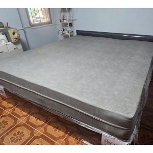 ปลอกหุ้มที่นอนหนังPVC(หนา 0.7 มิล) แบบสวมทับมีซิปรอบตัวยู  สีน้ำตาลลายหินอ่อน