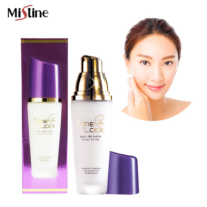 Mistine Time Lock Anti-Wrinkle Serum 35ml. มิสทีน ไทม์ ล็อค แอนตี้ – ริงเคิล เซรั่ม บำรุงผิวหน้า