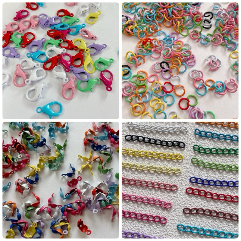 Y039 อะไหล่ประกอบสร้อยเคลือบสี อุปกรณ์ตกแต่งdiy