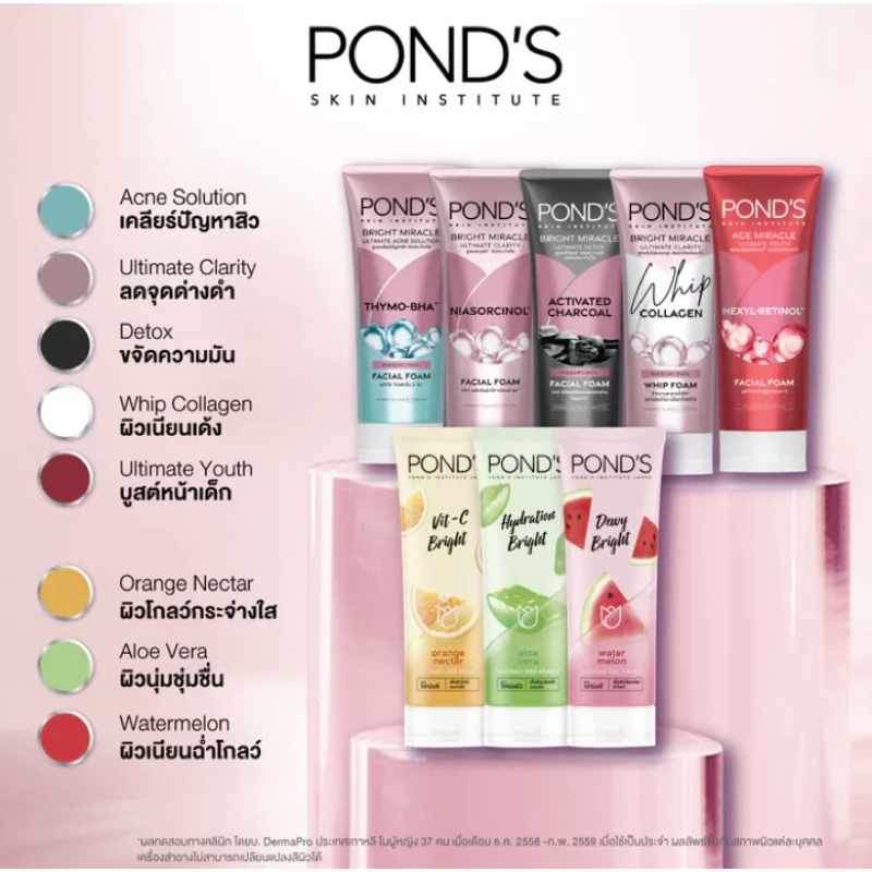 PONDS White Beauty/ Age miracle/ Pure Bright Facial Foam โฟมพอนด์ล้างหน้า 90-100 ml.
