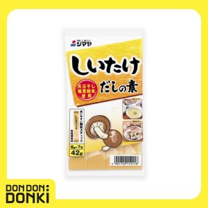 SHIITAKE DASHI NO MOTO” “ชิตาเกะ ดาชิ โนะ โมโตะ ผงปรุงรส รสเห็ดชิตาเกะ น้ำหนักสุทธิ 6กรัม 7ชิ้น