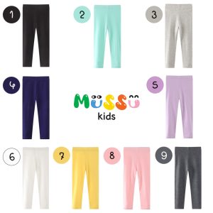 Jumping Meters กางเกงเลกกิ้งเด็ก ทรงพอดีตัว สีพื้น (2-7 ปี) (lgjm1)