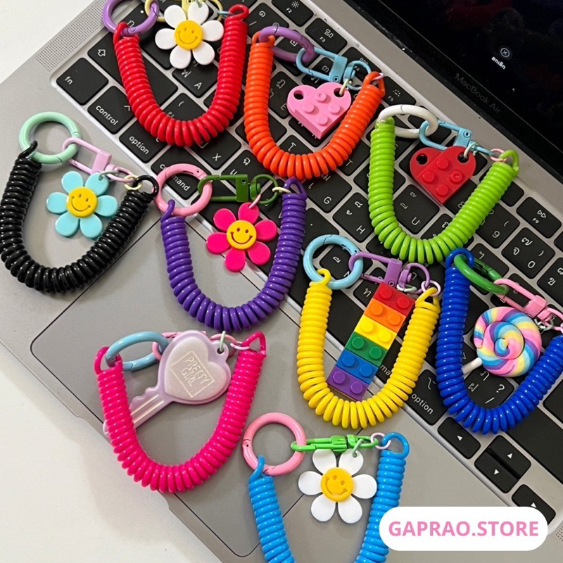 (ลดราคาเหลือ 45 บาท) พวงกุญแจยางยืด สีสันสดใส คัลเลอร์ฟูลสุดๆไปเลย พวงกุญแจน่ารัก พวงกุญแจห้อยกระเป๋า ราคาถูก