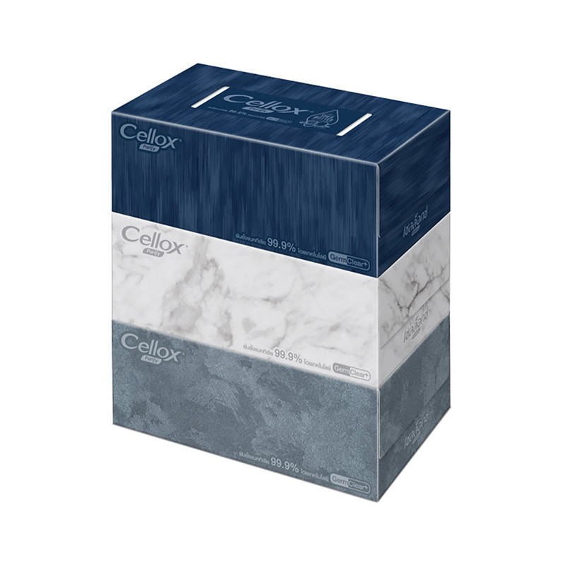 CELLOX กระดาษเช็ดหน้า รุ่น Decor 135 แผ่น/กล่อง (แพ็ค 3 กล่อง)