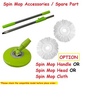 Spin Mop Spinner Mop Head / Mop Handle อะไหล่อุปกรณ์เสริมผ้าไมโครไฟเบอร์ Refill