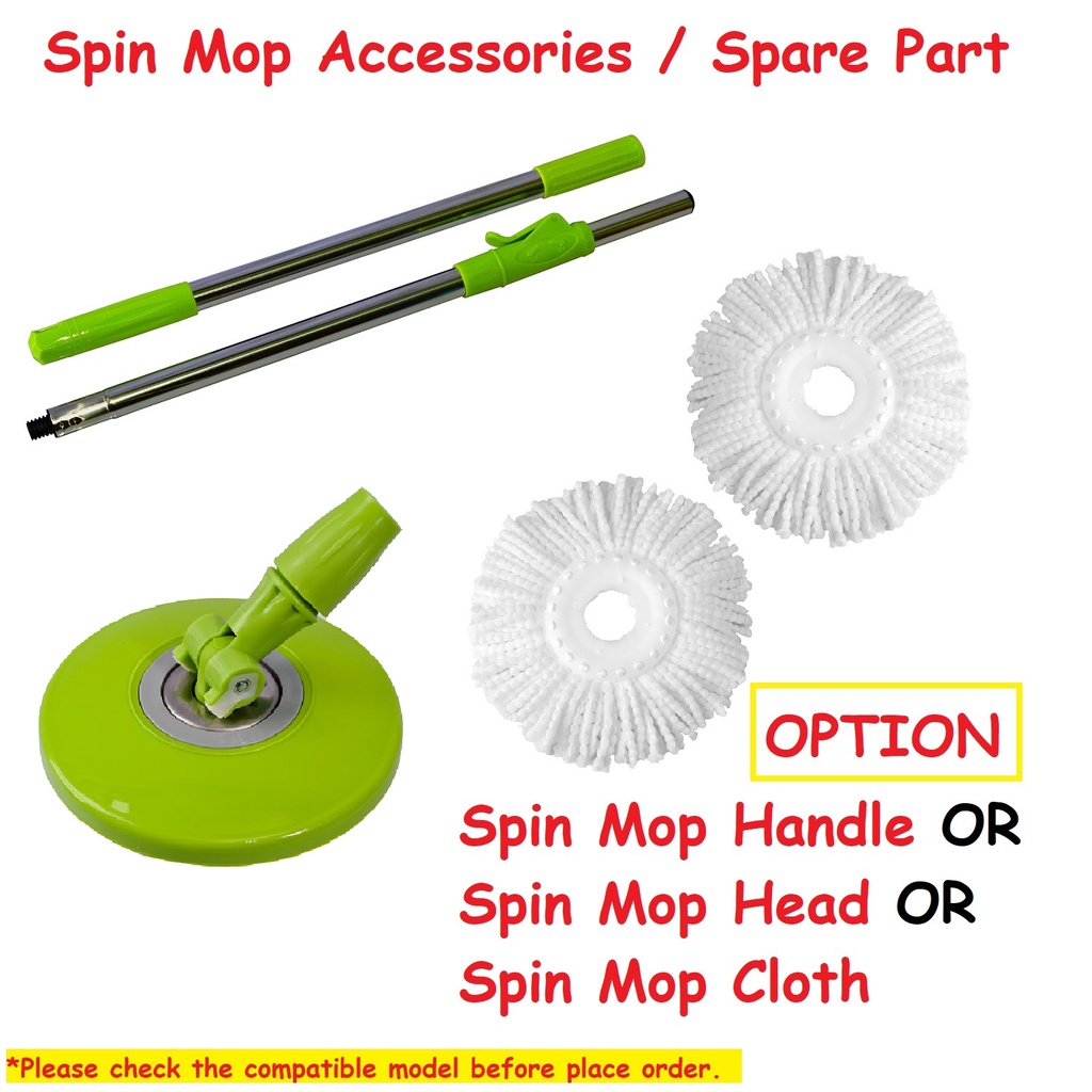 Spin Mop Spinner Mop Head / Mop Handle อะไหล่อุปกรณ์เสริมผ้าไมโครไฟเบอร์ Refill