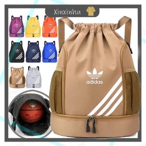 กระเป๋าเป้สะพายหลัง ผ้าออกซ์ฟอร์ด กันน้ํา อเนกประสงค์ แบบผูกเชือก เหมาะกับการพกพาเล่นกีฬา บาสเก็ตบอล ว่ายน้ํา เข้าฟิตเนส เปียก และแห้ง สําหรับทุกเพศ