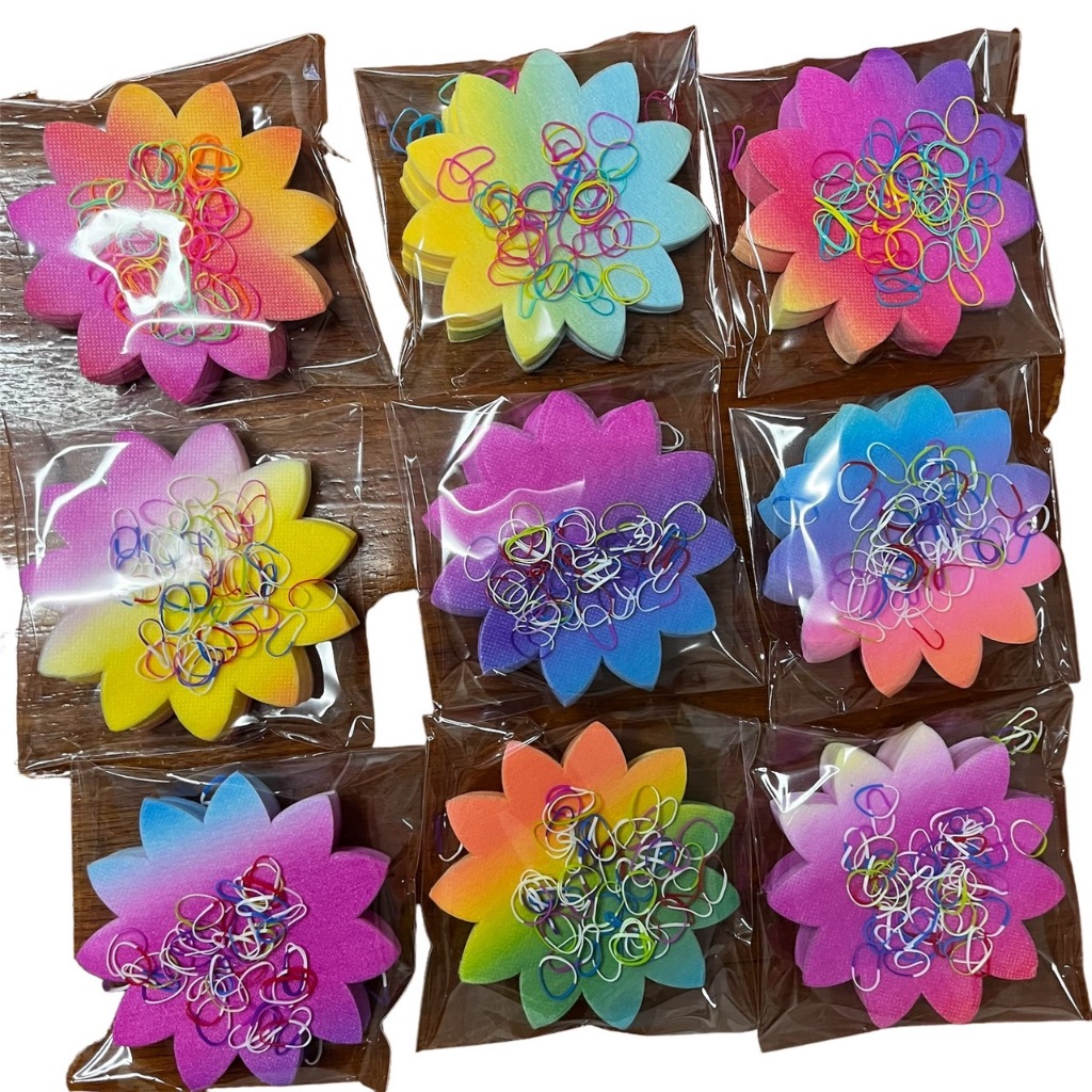 กระดาษสาห่อเหรียญ ดอกบัวกลีบใหญ่สีรุ้ง (100 แผ่น/ ห่อ)