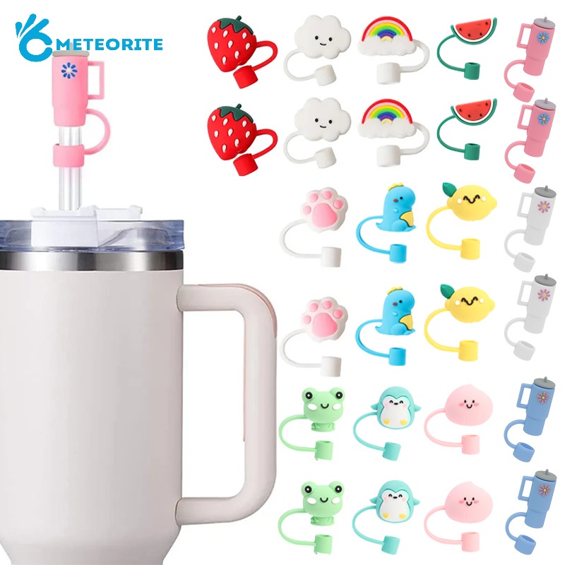 จุกปิดหลอดดูดน้ํา ซิลิโคน กันฝุ่น กันกระเด็น ใช้ซ้ําได้