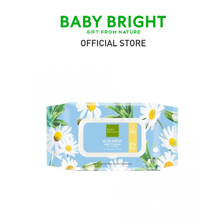 Baby Bright อโลมอยส์เว็ททิชชู่ 100แผ่น