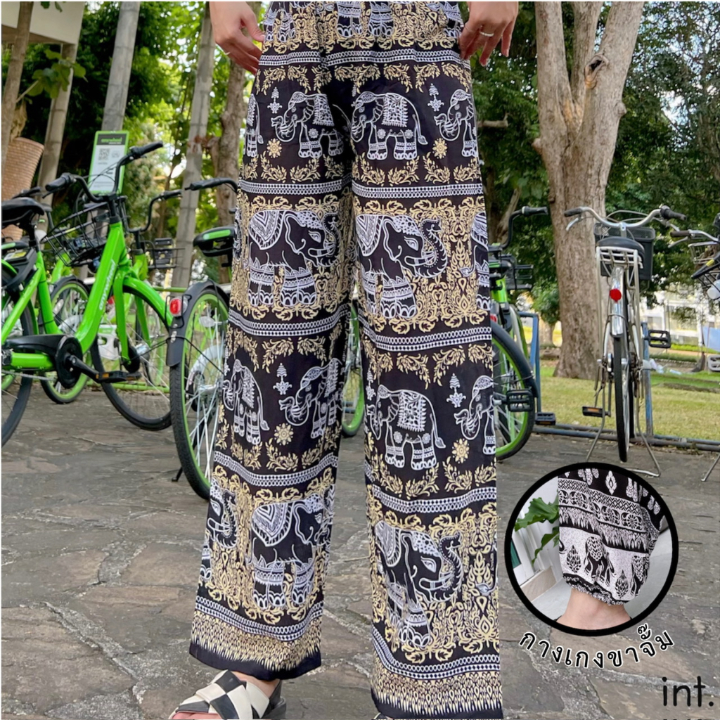 กางเกงช้าง [ขาจั๊ม] กางเกงขาจั๊ม [มี 2 กระเป๋า] สามารถประความยาวขาได้ตามความต้องการ