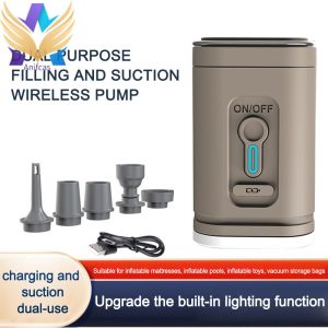 มาถึงภายใน 3 วัน เครื่องปั๊มลมไฟฟ้า สูบลมไฟฟ้า 1200mAh 100LM 4000Pa สําหรับเรือ ว่ายน้ํา ตั้งแคมป์