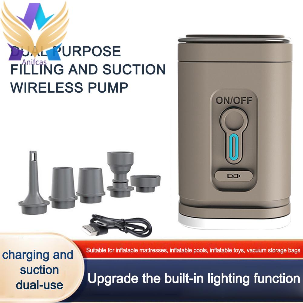 มาถึงภายใน 3 วัน เครื่องปั๊มลมไฟฟ้า สูบลมไฟฟ้า 1200mAh 100LM 4000Pa สําหรับเรือ ว่ายน้ํา ตั้งแคมป์