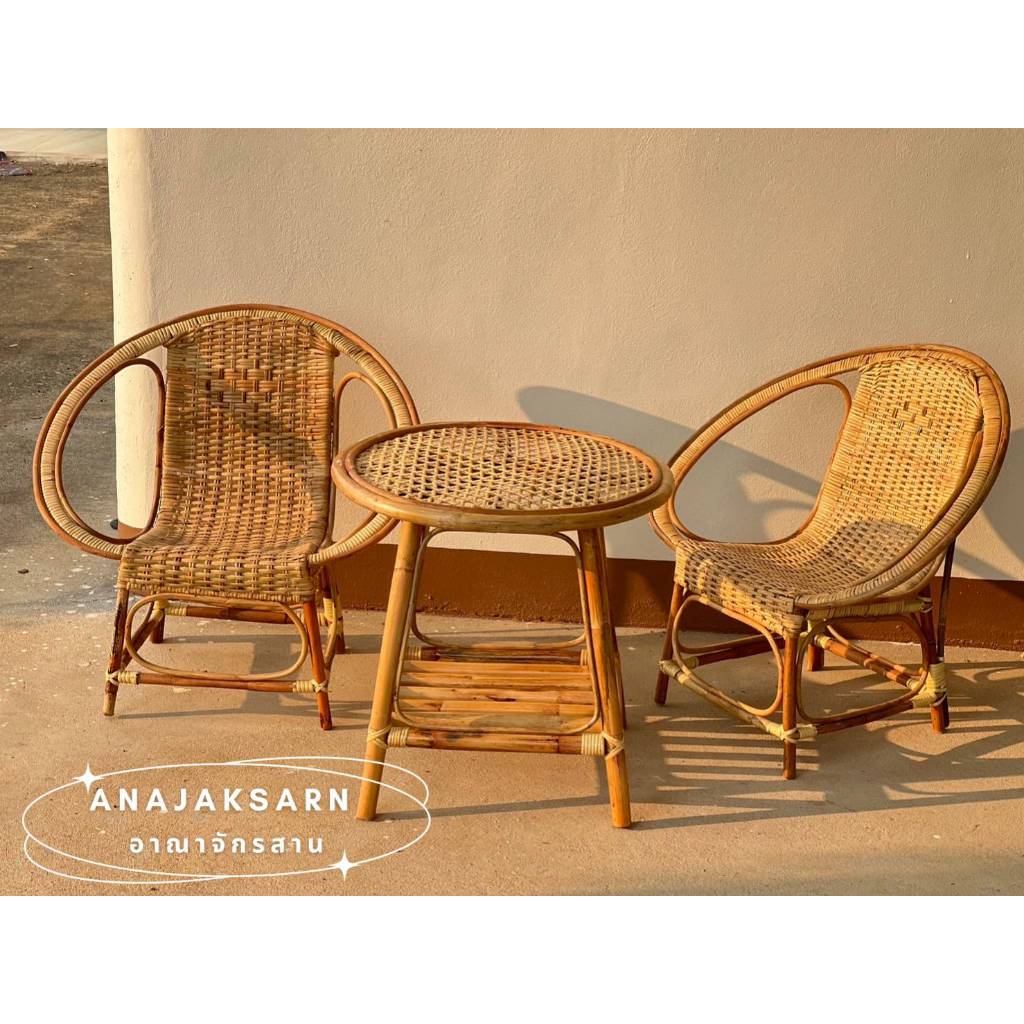 โต๊ะหวายแท้ ทรงกลมทรงเหลี่ยม แบบต่าง ๆ