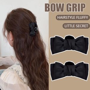 [Featured] กิ๊บติดผม ผ้ากํามะหยี่ ประดับโบว์ สีดํา สไตล์ฝรั่งเศส วินเทจ ผีเสื้อ ขนาดเล็ก เครื่องประดับ สําหรับผู้หญิง ผู้สูงอายุ