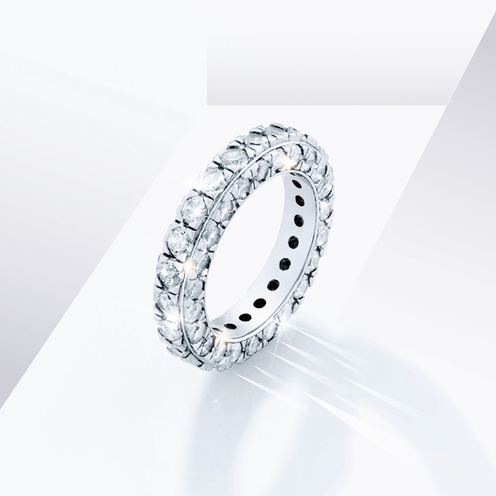 [ส่งด่วนฟรี]SWAN – Pave Ring iii แหวนเงินแท้ แหวนฝังเพชรรอบ ฝังเพชรคิวบิกเซอร์โคเนีย cubic zirconia
